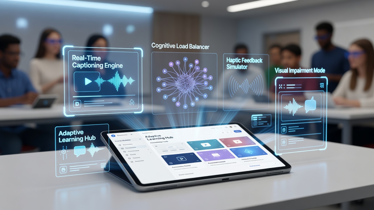 Augmented reality interface enhancing educational content for accessibility