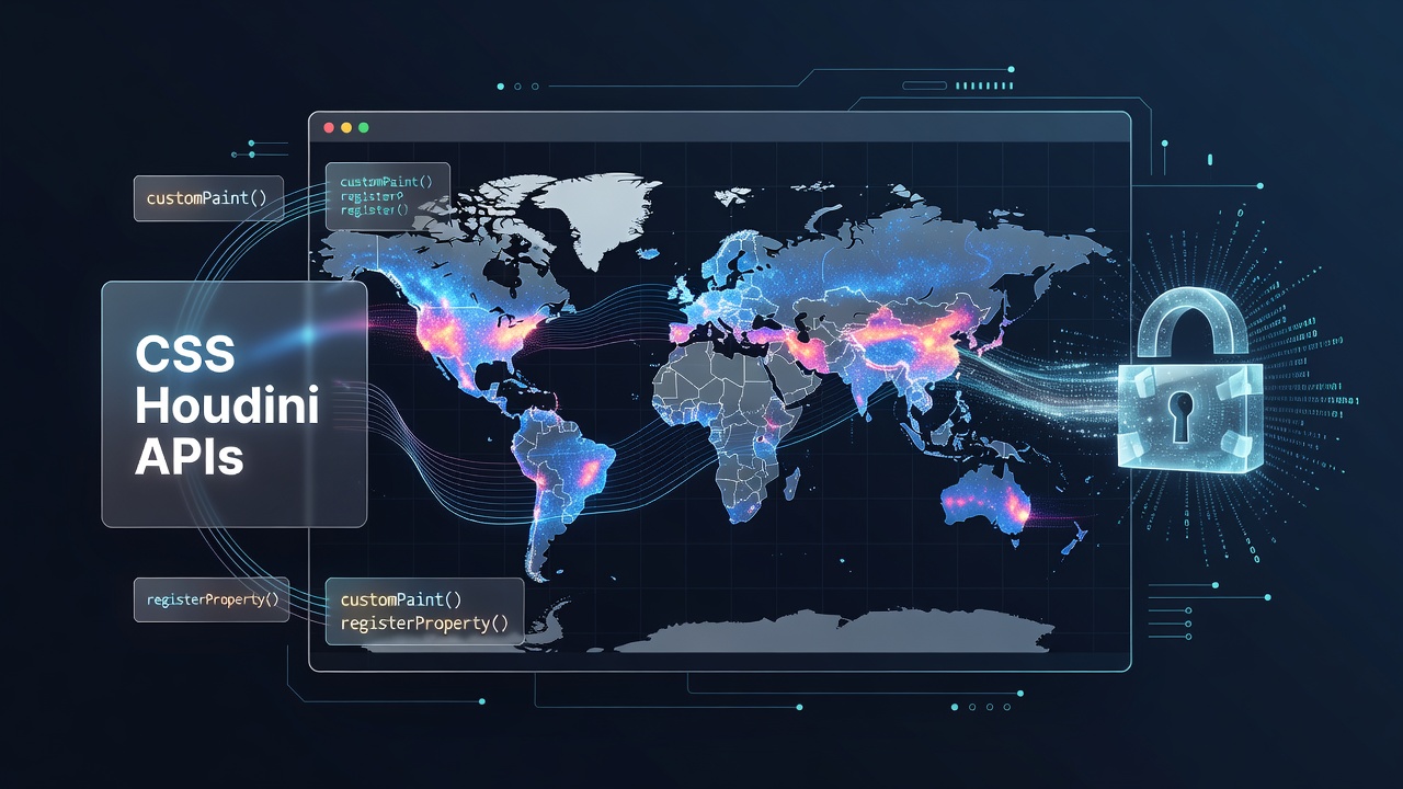 Browser dashboard displaying layered geospatial data overlays rendered through custom CSS pipelines