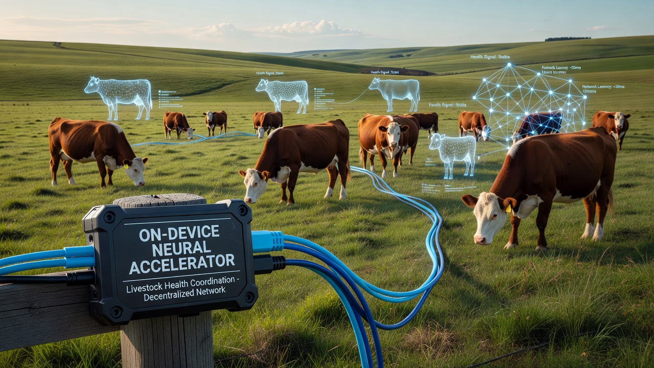 Neural accelerators processing livestock health signals in remote pasture environments