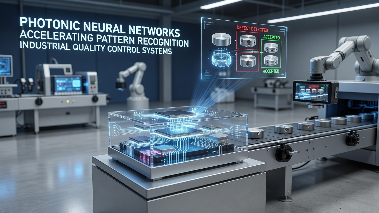 Photonic neural network hardware setup processing industrial inspection data through light-based computation