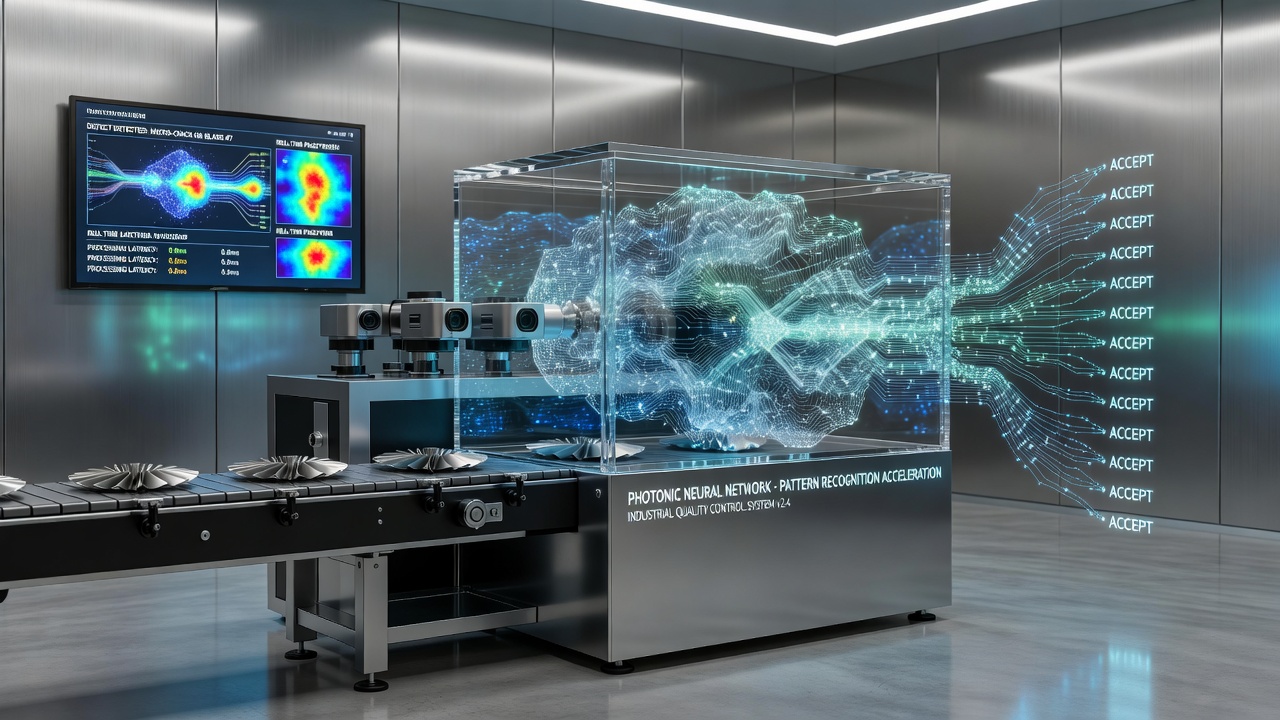 Industrial conveyor system using photonic sensors for real-time defect detection on manufacturing line